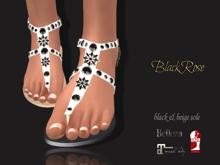BlackRose Flat Sandals White