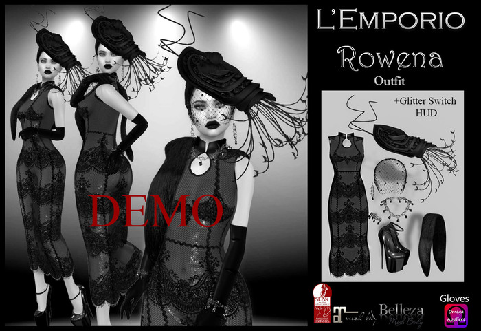 D*E*M*O  L'Emporio ::*Rowena*:: Outfit  with Accessories M/S/B