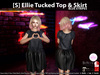 s ellie tucked top skirt blue stripes pic