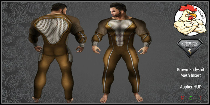 AESTHETIC Bodysuit Mesh Insert - brown