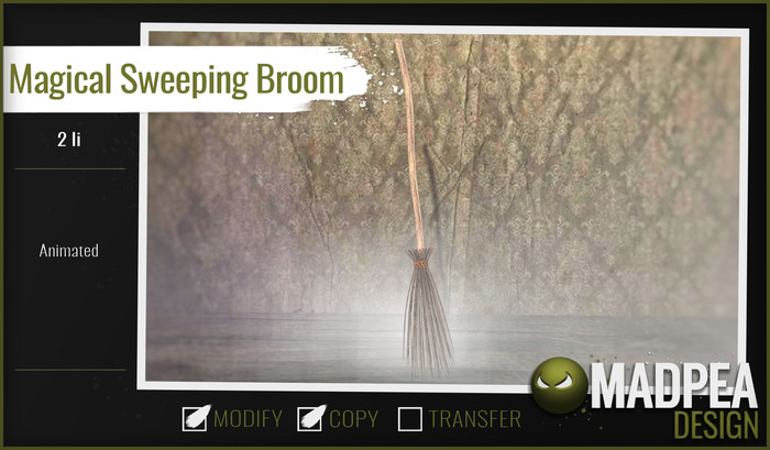 MadPea Magical Sweeping Broom Boxed