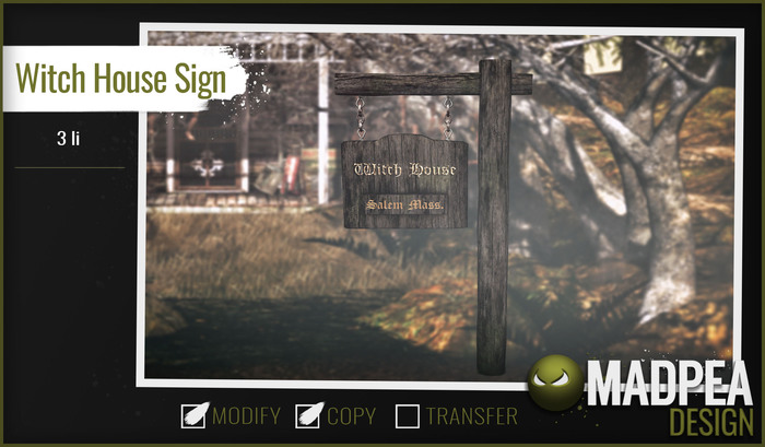 MadPea Witch House Sign Boxed