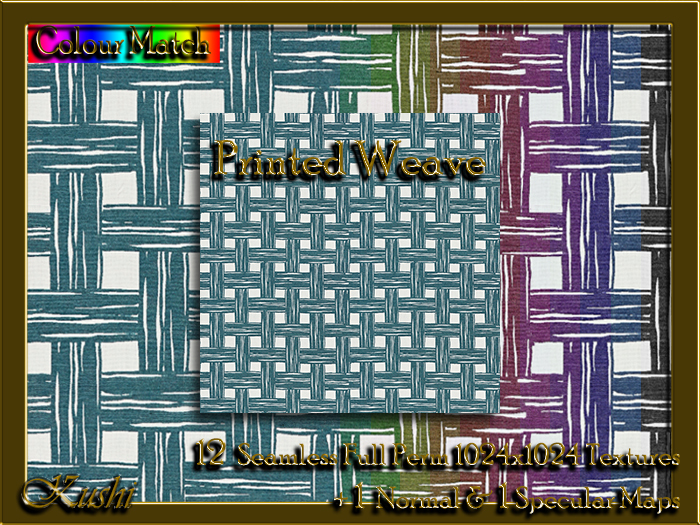 !Kushi! PrintedWeave Textures -WEAR TO UNPACK