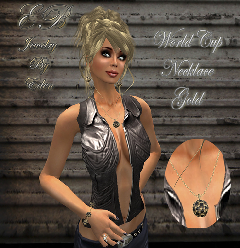 NECKLACE FOOTBALL GOLD