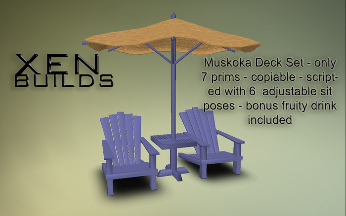Muskoka Deck Set - (multi sit menu)