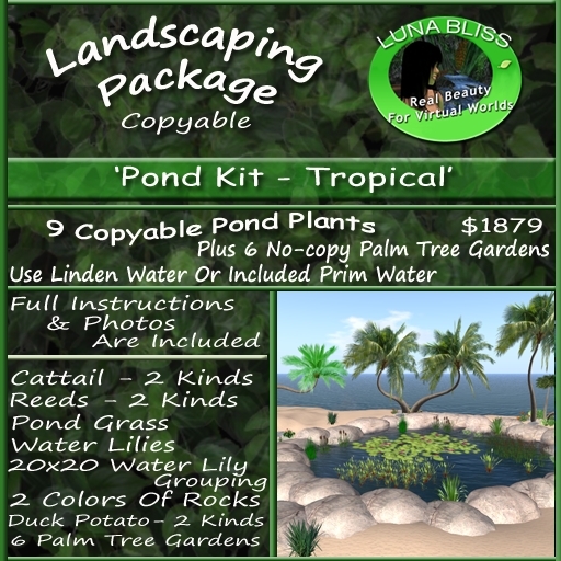 Landscaping Package 'Pond Kit - Tropical'