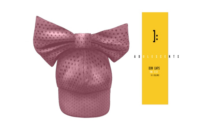 A]: Bow Cap (Soft Pink)
