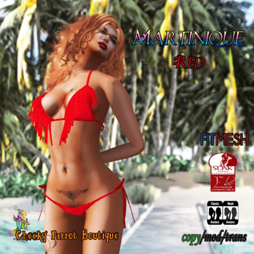 ~CPB~ Martinique Bikini Red