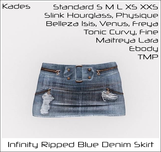 Infinity Denim Skirt Ripped