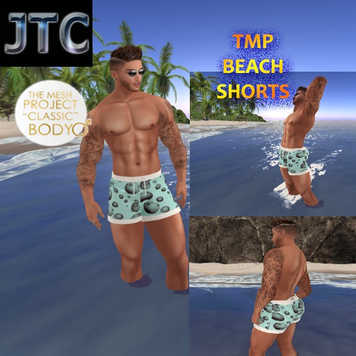 JTC TMP BEACH SHORTS CYAN BUBBLES[BOX]