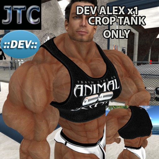 JTC DEV TANK CROP Train like Animal BLACK ALEX x1[CRATE]