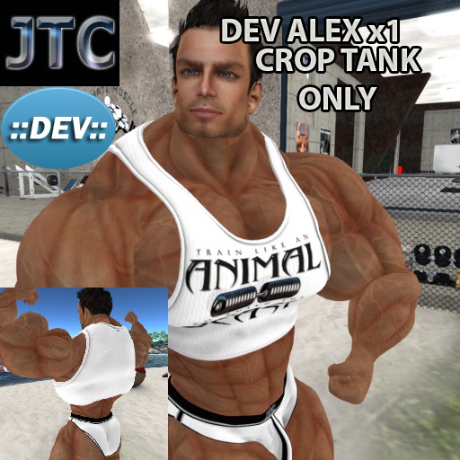 JTC DEV TANK CROP Train like Animal WHITE ALEX x1[CRATE]