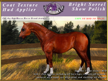 *E* RealHorse Coat Texture HUD [BOXED] Brite Sorrel Show Polish