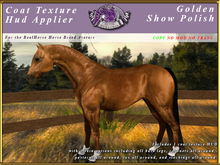 *E* RealHorse Coat Texture HUD [BOXED] Golden Show Polish
