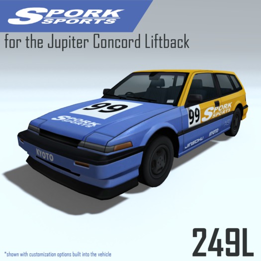 Spork Sports Livery for the Jupiter Concord Liftback