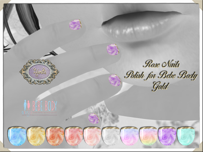 By Hanta - Roses Nail (Gold) - Polish for Bebe Body