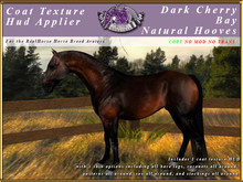 *E* RealHorse Coat Texture HUD [BOXED] Dk Cherry Bay  Natural