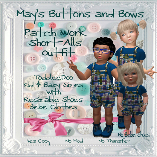 MBB * Patch Work Short-Alls (K,B&Bebe)