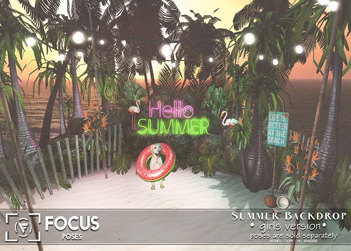 [ Focus Poses ] Summer Backdrop ( girls version )