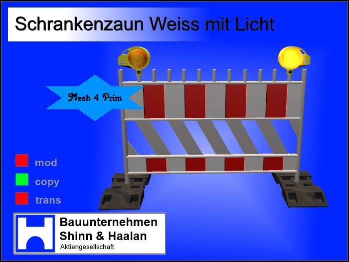 BSH - Schrankenzaun weiss ML