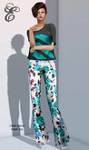 Entice - Style Top & Jeans - Black/Aqua
