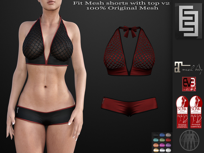 !EE Fit Mesh shorts with top v2 with HUD