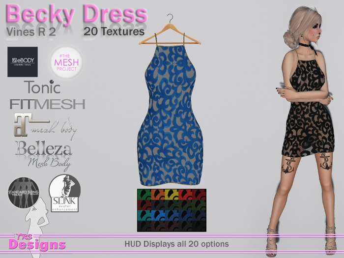 Becky Dress With Hud Vines R 2