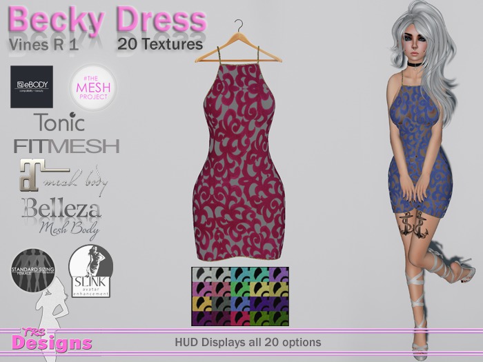 Becky Dress With Hud Vines R 1