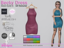 Becky Dress With Hud Glam Gold 1