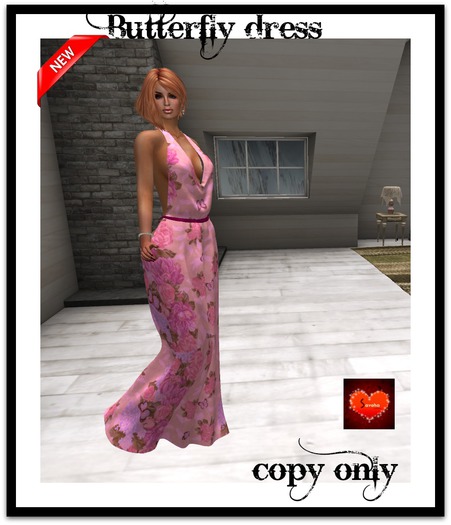 Butterfly backless dress