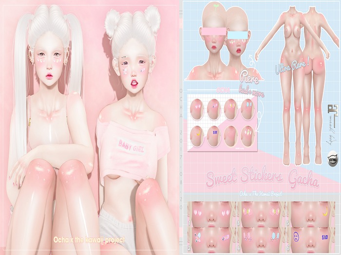 OCHA . Sweet Stickers GACHA - 5 box