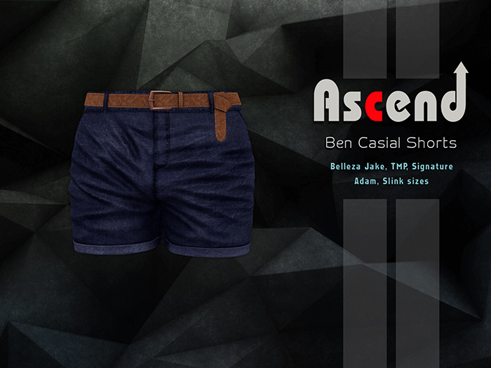 //Ascend//Ben casual Shorts - Night Blue
