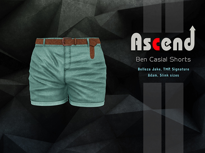 //Ascend//Ben casual Shorts - Sea Green