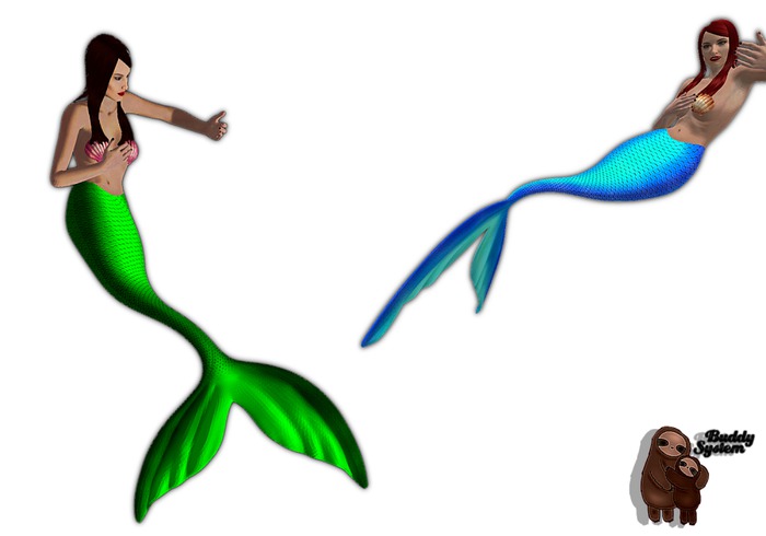 BuddySystem *Mermaid Love - Red Head Blue Tail