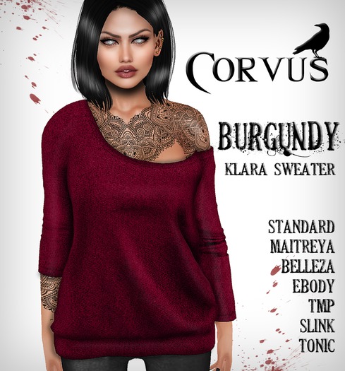 Corvus : Burgundy Klara Sweater