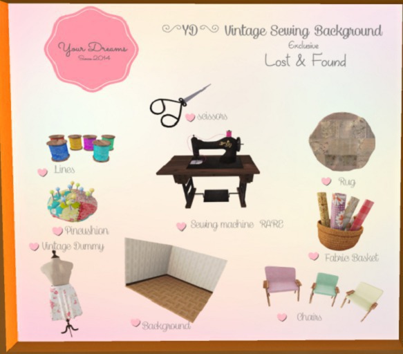 {YD}Vintage Sewing Background - Background