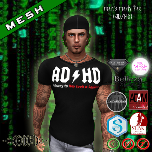 ..:: CODED ::.. Men's Mesh Tee (ADHD)