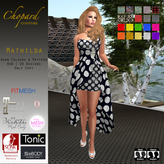 Second Life Marketplace - *Chopard Couture* Mathilda Gown - COLOURS ...