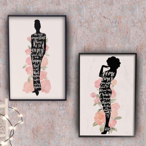 Boudoir Paintings - Silouettes Audrey/Marilyn Set (Boxed)