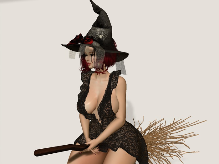 DK:: witch outfit halloween - maitreya slink belleza