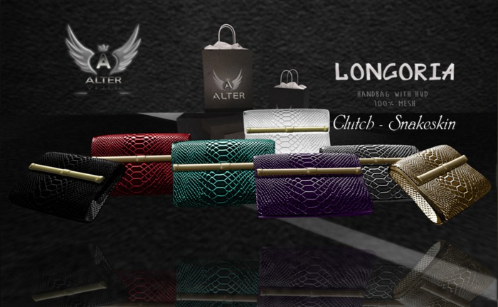 ::ALTER:: Longoria Clutch - HUD Snakeskin