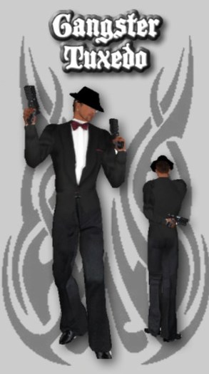 Gangster Tuxedo in Black full perm