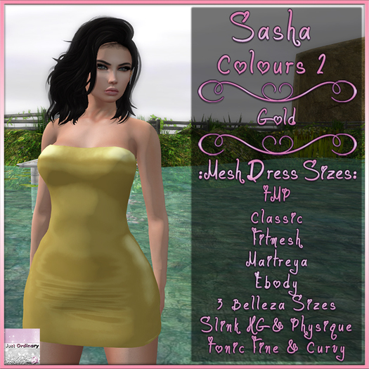 Sasha Dress Colours 2 Gold
