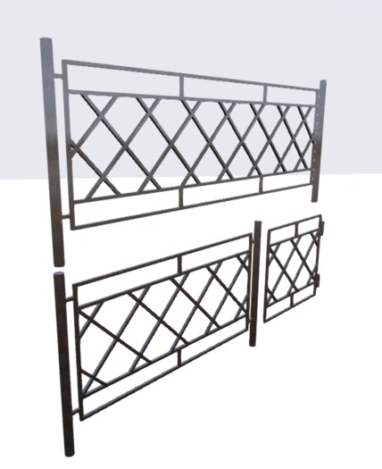 Mesh Low Metal Fences 1