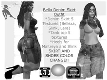 ^^D.T.P^^- Bella Denim Skirt outfit Belleza Isis, Ven, Fr DEMO