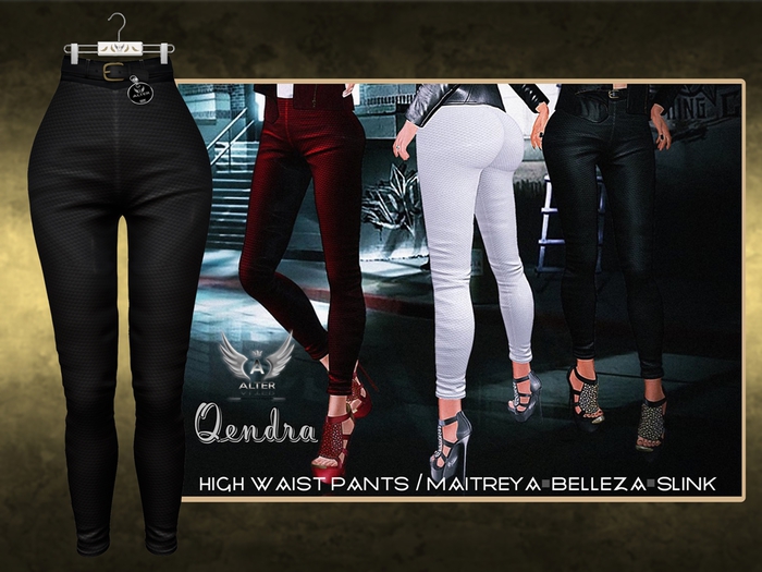 ::ALTER:: Qendra High Waist Pants / Maitreya, Belleza, SLink - BLACK