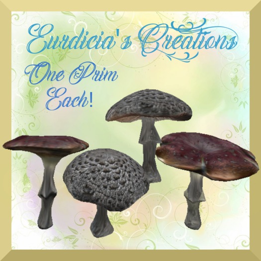 Realistic Mushroom Garden Lamps - One Prim Each!