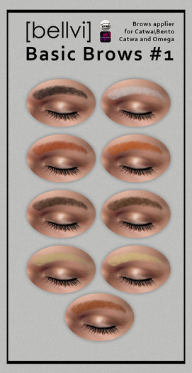 [bellvi] Basic Brows #1 Demo Catwa Omega
