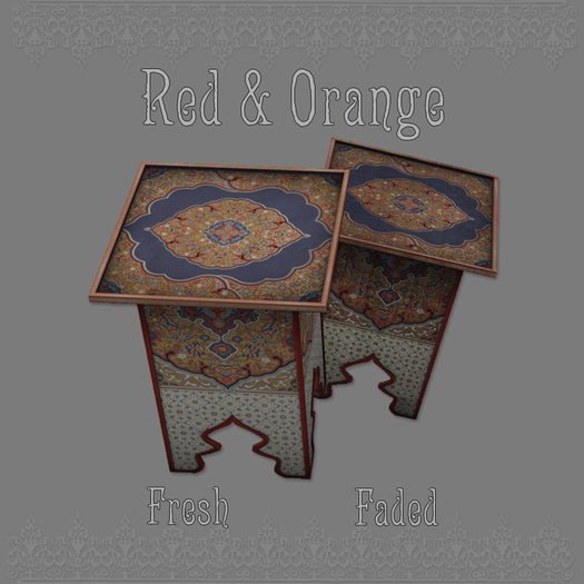 *pm* Oasis Side Table -  Red & Orange