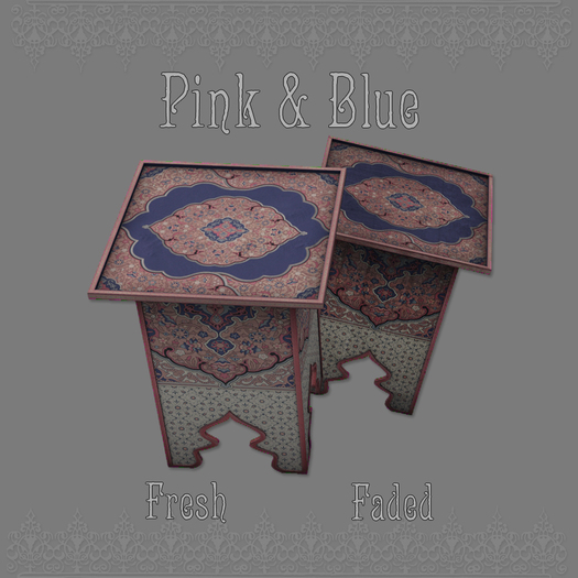 *pm* Oasis Side Table -  Pink & Blue